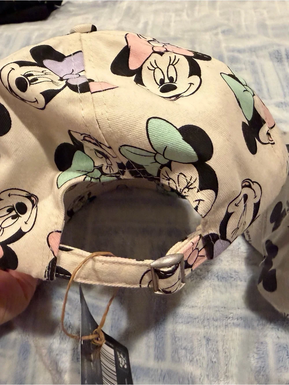 TWO Disney Print Baseball Caps - Mickey & Minnie